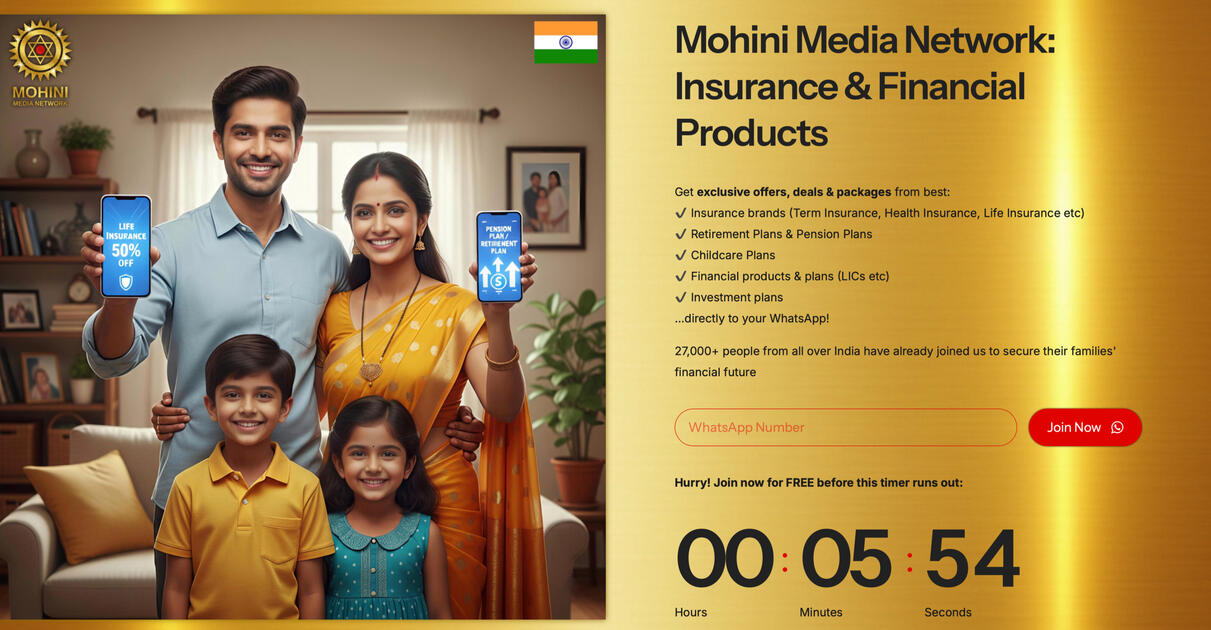 Mohini Media Network (Insurance & Financial Products): 27,000+ WhatsApp Subscribers