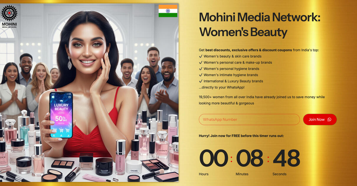 Mohini Media Network: (Women&#39;s Beauty): 19,500+ WhatsApp Subscribers