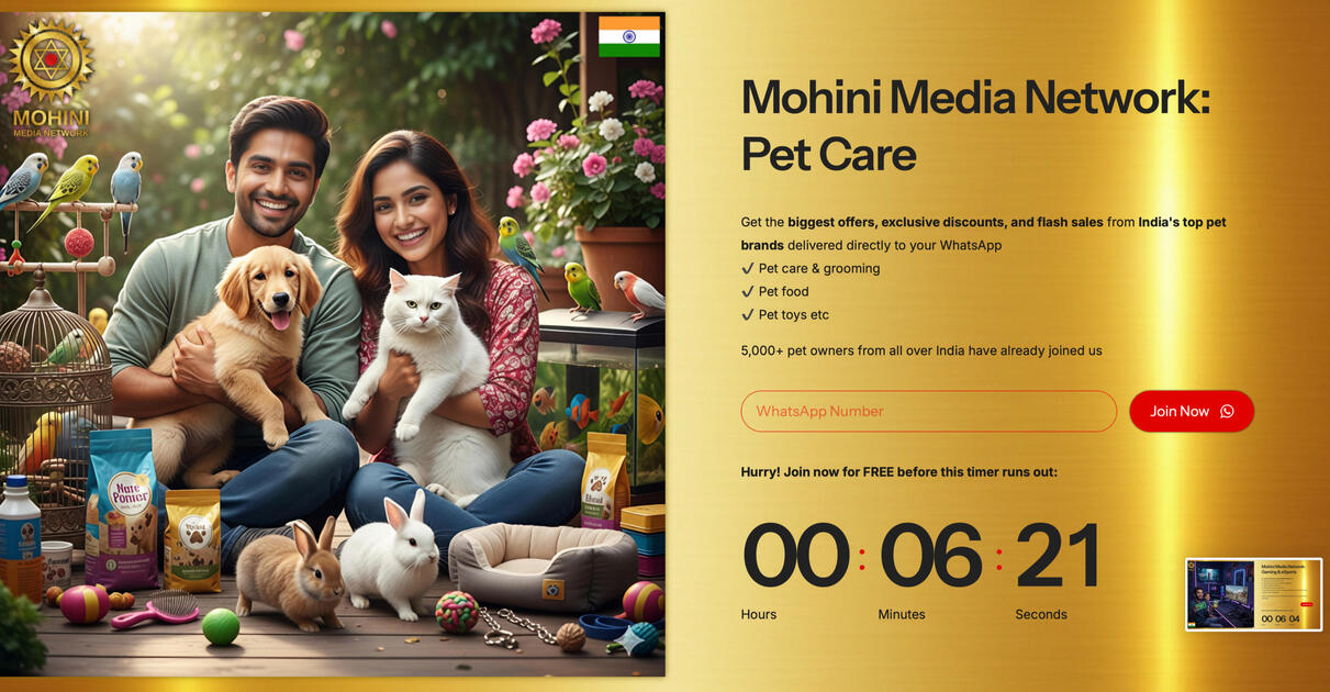 Pet Care: 5,000+ customers available (WhatsApp)