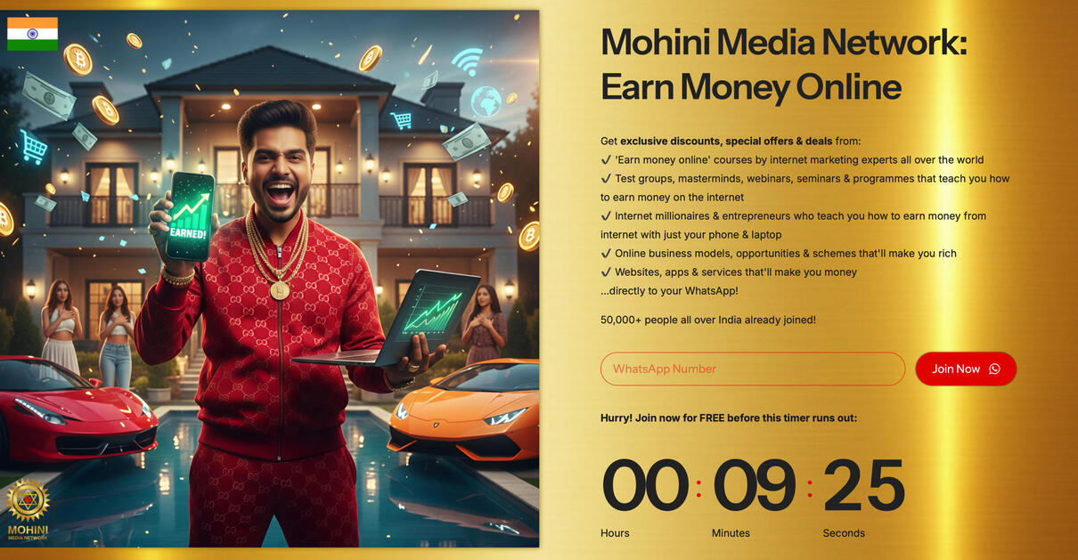 Mohini Media Network (Earn Money Online): 50,000+ WhatsApp Subscribers