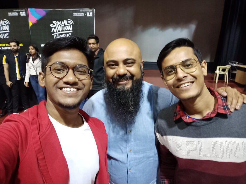 Me and Kiran with Sudeep Lahiri